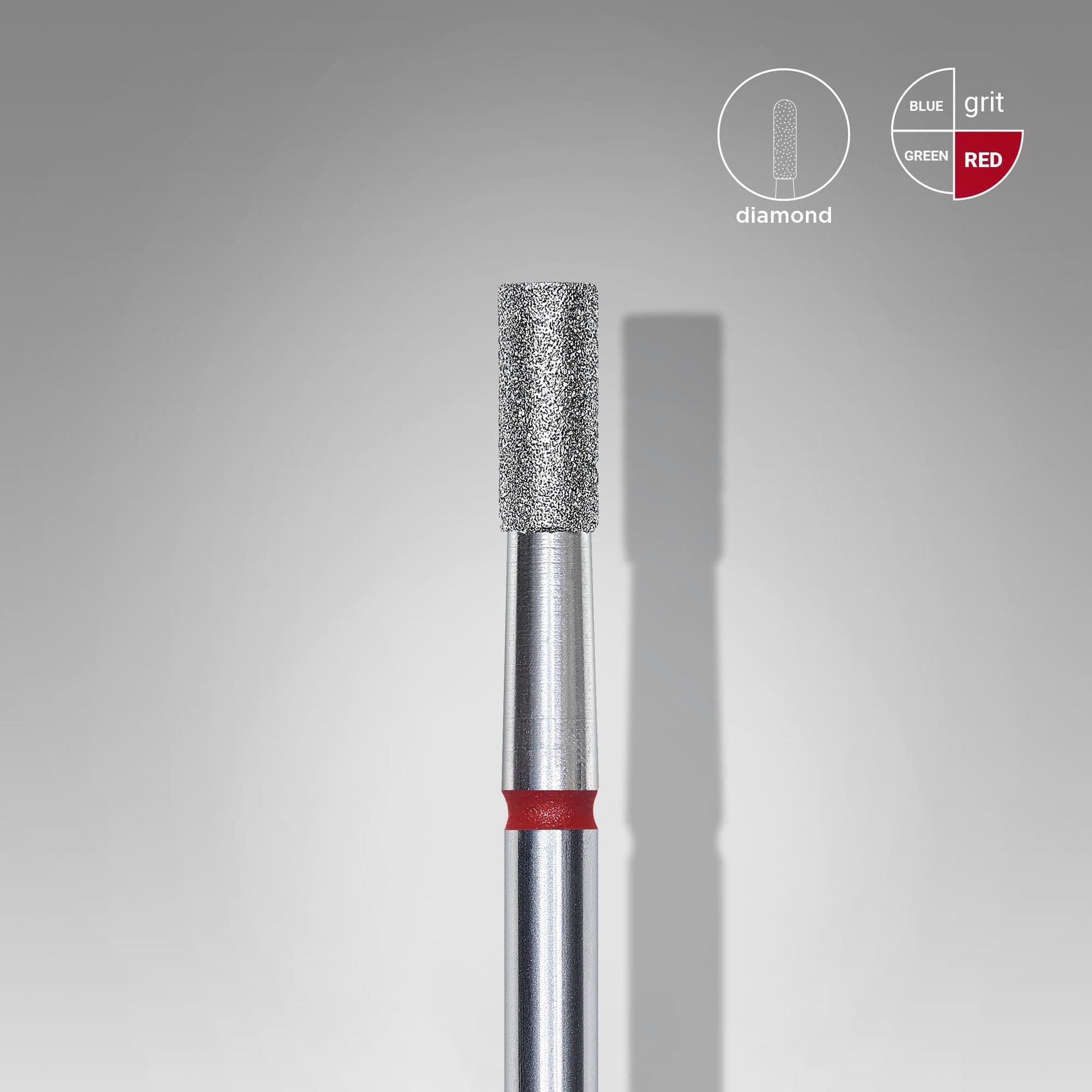 Diamantfräse "Zylinder" Rot, Durchmesser 2.5 Mm / Arbeitsteil 6 Mm
