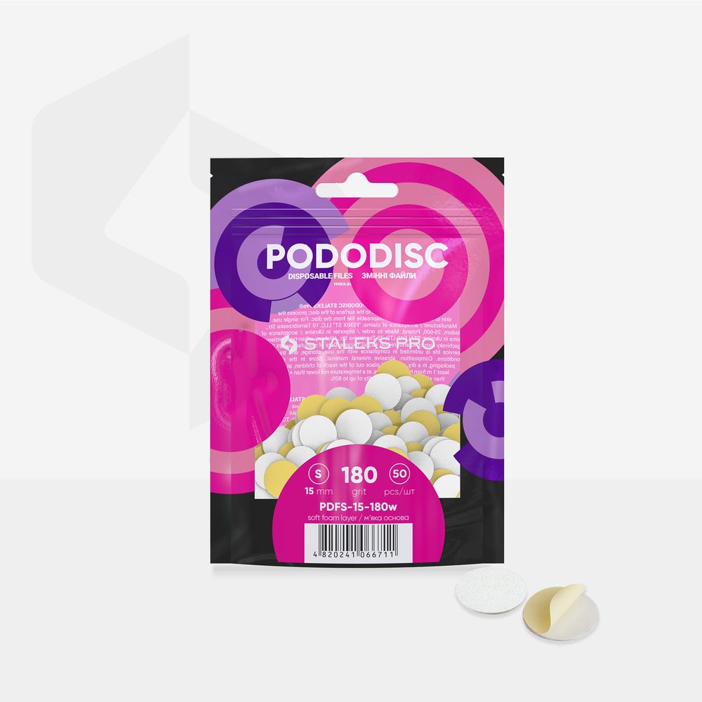 Einwegfeilen Auf Weicher Unterlage Für Pedikürescheibe PODODISC STALEKS PRO S (50 Stück)