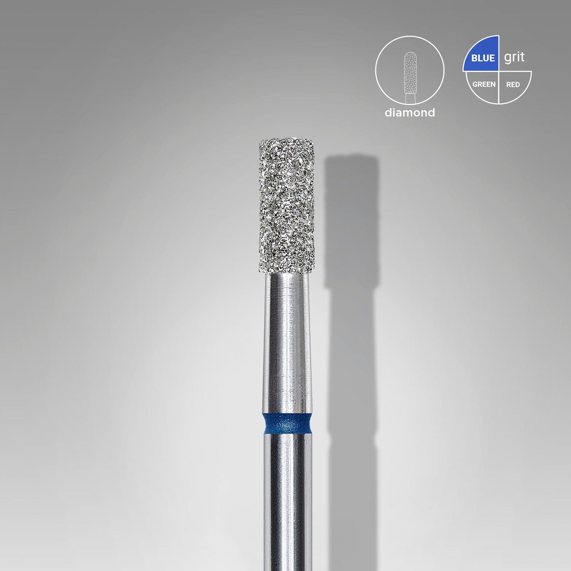 Diamantfräse "Zylinder" Blau, Durchmesser 2.5 Mm / Arbeitsteil 6 Mm