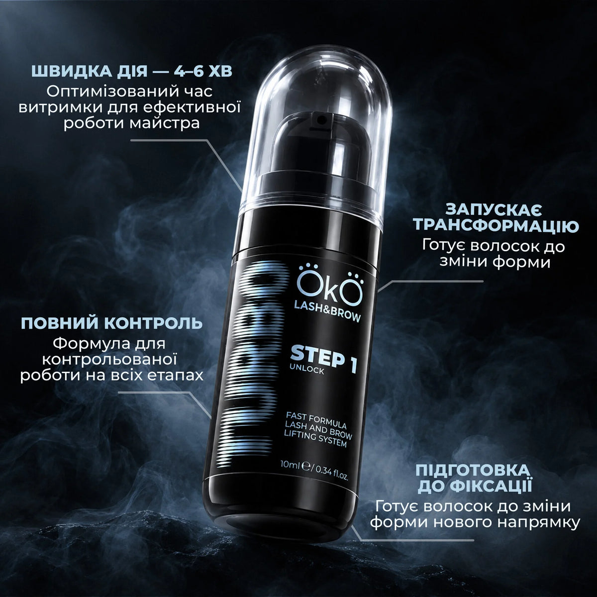 Средство для ламинирования ресниц и бровей TURBO STEP 1 UNLOCK, 10 мл
