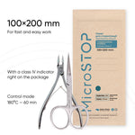 Microstop Eco Sterilisationsbeutel Mit Indikator Der Klasse 4 100×200 mm, 100 Stk.