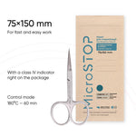Microstop Eco Sterilisationsbeutel Mit Indikator Der Klasse 4 75×150 mm, 100 Stk.