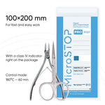 Microstop Pro-Zori Sterilisationsbeutel Mit Indikator Der Klasse 4 100×200 mm, 100 Stk.