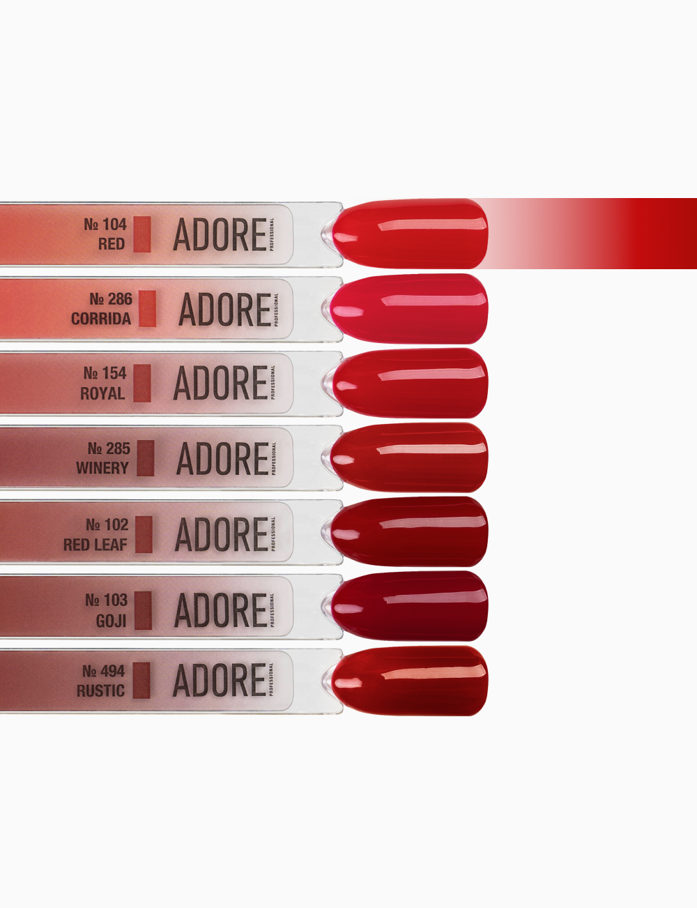 Adore Gel Polish red #104, 12 ml