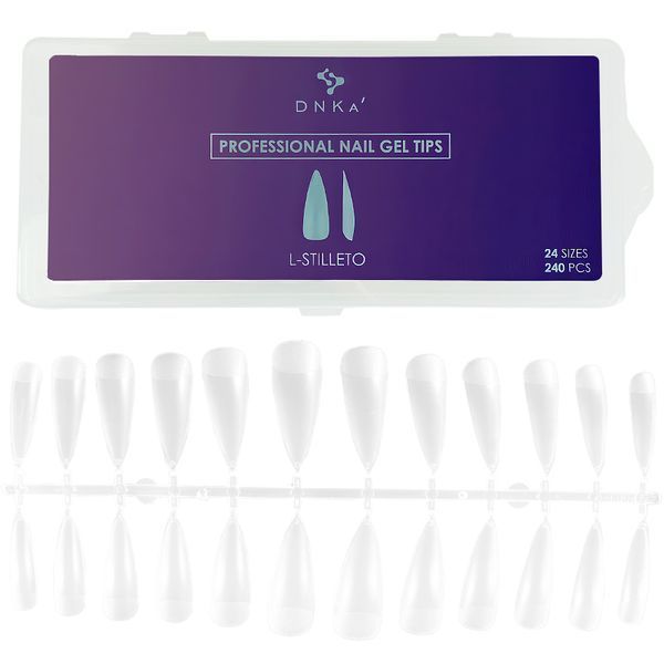 DNKa' Professional Nail Gel Tips L-Stilleto 240pcs