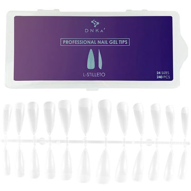 DNKa' Professional Nail Gel Tips L-Stilleto 240pcs
