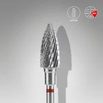 Hartmetallfräse "Kegel" Rot EXPERT, Durchmesser 6 Mm / Arbeitslänge 14 Mm