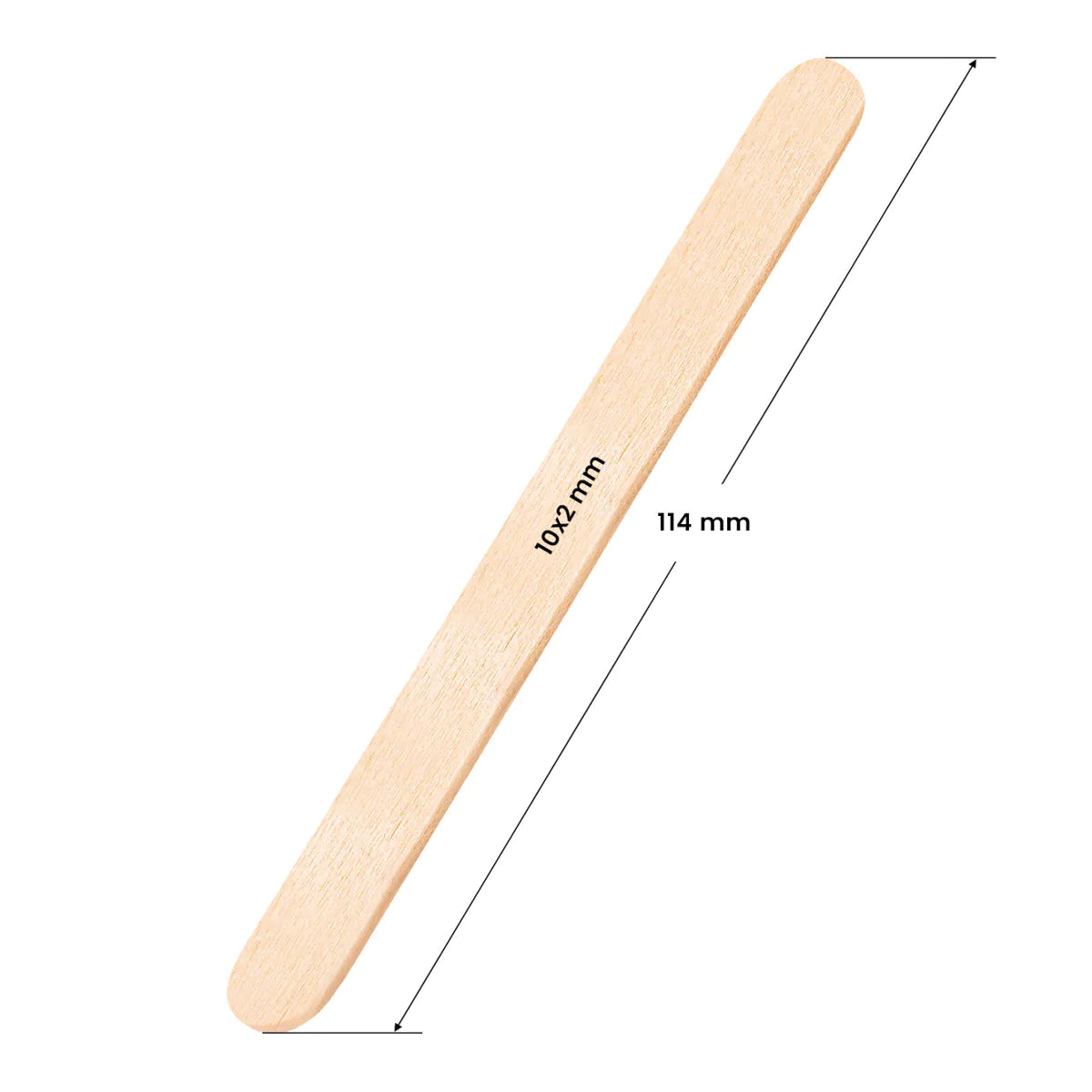 Holzspatel mittelgroß 114x10x2mm - 100 St.