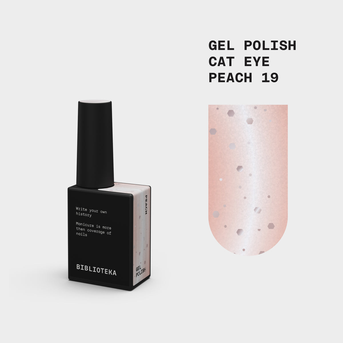 Biblioteka Gel Polish Cat Eye #19 PEACH, 10 ml