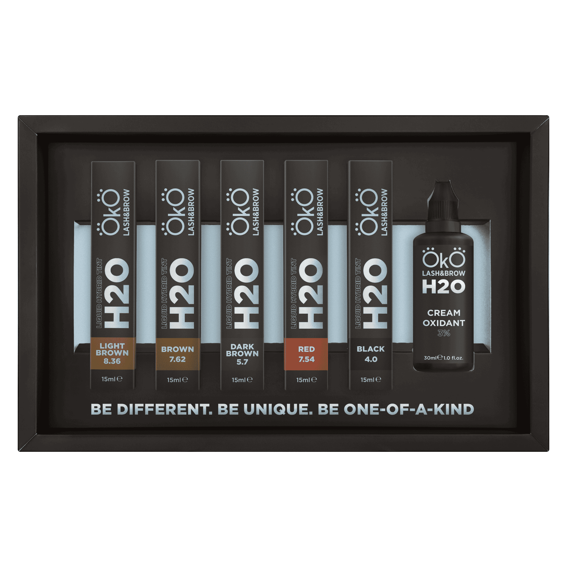 eyebrow and eyelash dye set h20 liquid hybrid tint