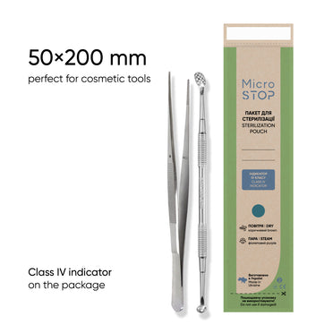 Пакеты для стерилизации Microstop Eco с индикатором класса 4, 50×200 мм, 100 шт.