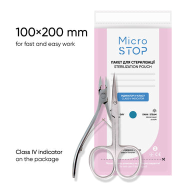 Пакеты для стерилизации Microstop с индикатором класса 4, 100×200 мм, 100 шт.