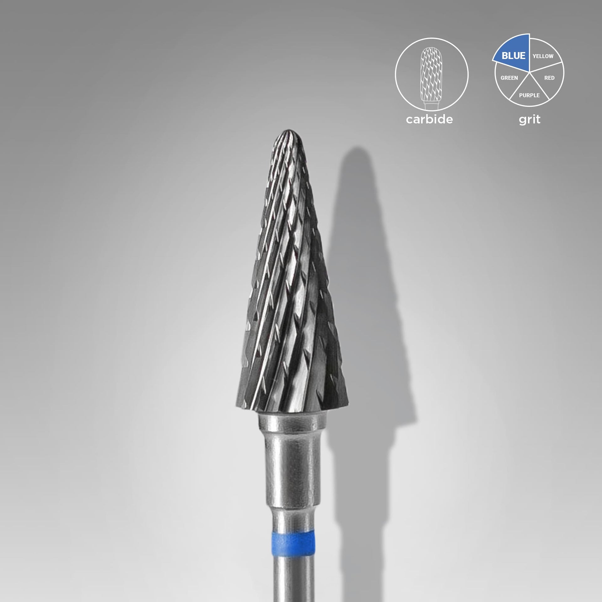 Hartmetallfräse "Kegel", Blau, Durchmesser 6 Mm / Arbeitsbereich 14 Mm