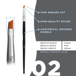 mini angled brush oko #2 black edition
