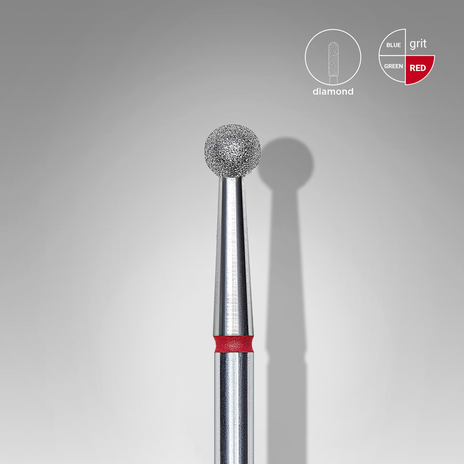 STALEKS EXPERT Diamantfräser «Kugel» rot, Durchmesser 3,5 mm