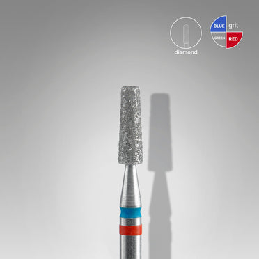 STALEKS EXPERT Diamantfräser DUO „Kegel“ rot-blau, Durchmesser 2,5 mm, Arbeitsteil 8 mm