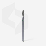 Diamantfräse "Flamme" Grün, Durchmesser 2.1 Mm / Arbeitsteil 8 Mm