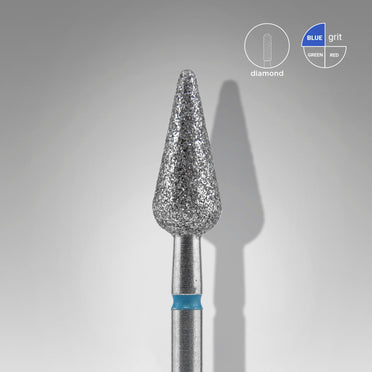 STALEKS EXPERT Diamantfräser "Spitze Birne" blau, Durchmesser 5 mm, Arbeitsteil 12 mm