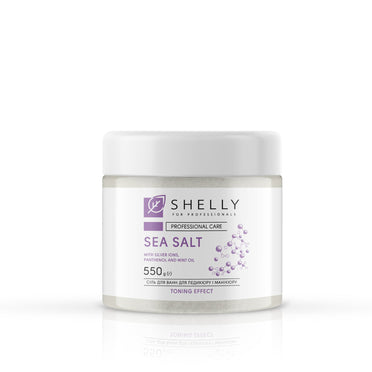 Соль для ванн с ионами серебра, пантенолом и маслом мяты Shelly 550 г