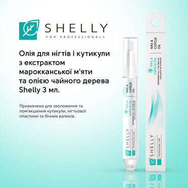 Nagel- und Nagelhautöl mit marokkanischem Minzextrakt und Teebaumöl Shelly, 3 ml