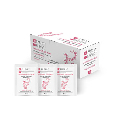 Shelly weichmachende Fußcreme mit Urea, Algenextrakt und Arganöl, 4 ml × 100 Stk.