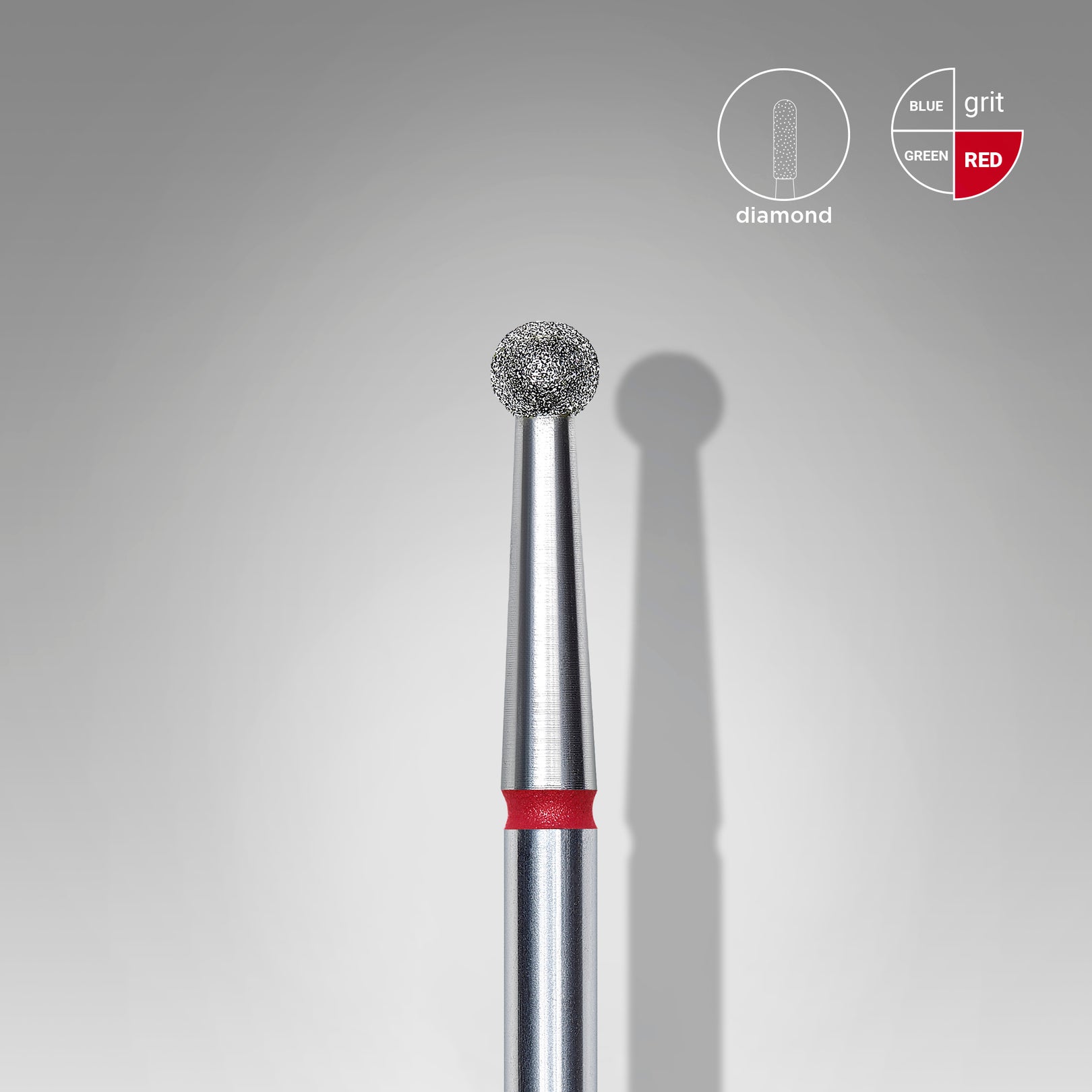STALEKS EXPERT Diamantfräser Kugel rot, Durchmesser 2,7 mm