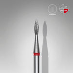 Diamantfräse Spitze Flamme Rot EXPERT Kopfdurchmesser 1,8 Mm / Arbeitsteil 8 Mm