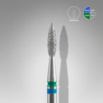 Diamant-Nagelbohrer DUO Flame Blau-Grün EXPERT Kopfdurchmesser 2,1 Mm / Arbeitsteil 8 Mm