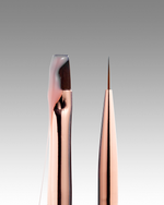 DARK Doppelseitiger Pinsel Beige (Liner 11 mm + flacher, quadratischer Gelpinsel 9 mm)