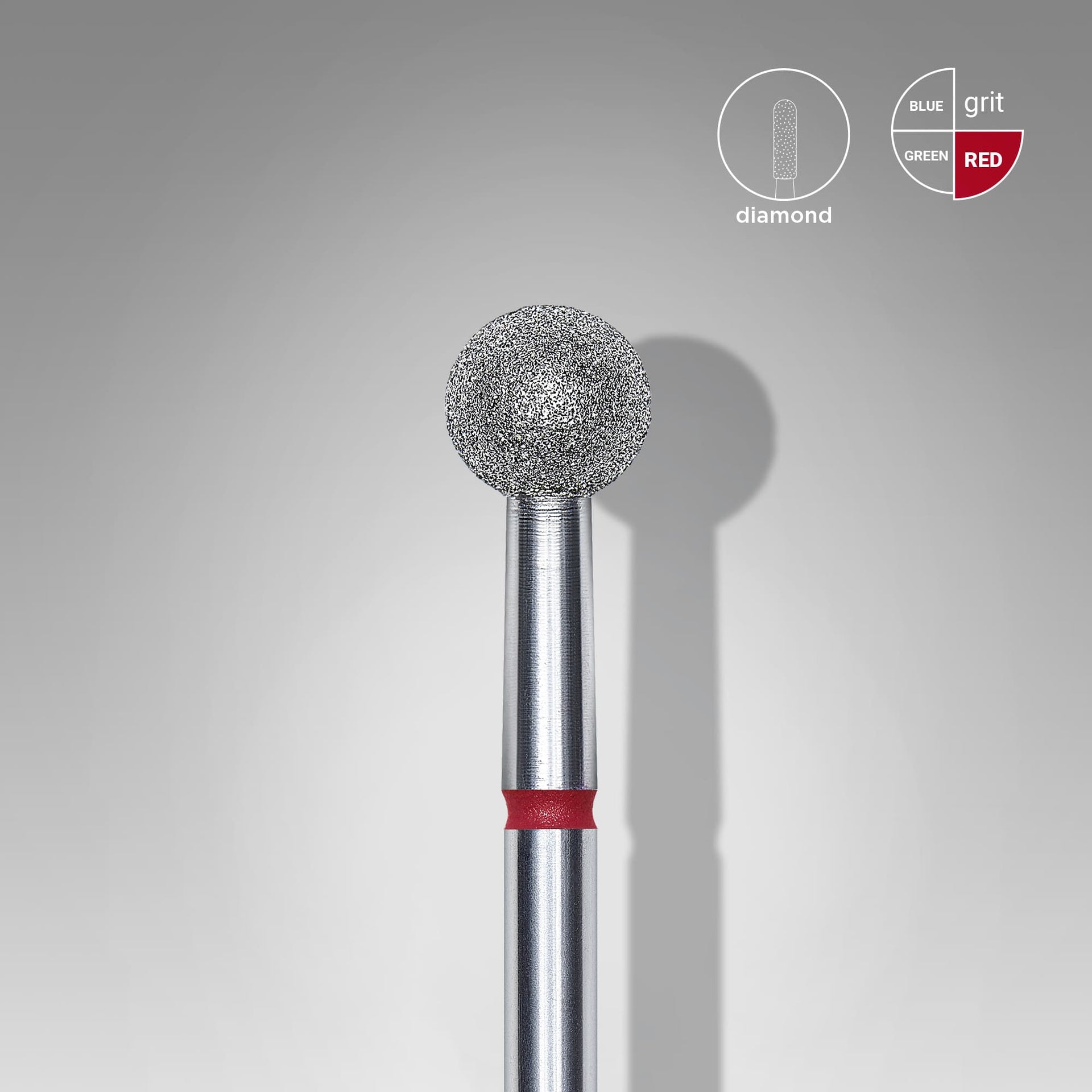 Diamantfräse "Kugel" Rot, Durchmesser 5 Mm