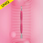 Nagelhautschieber Mit Silikongriff "Gummy" UNIQ 10 TYP 4.2 (Schmaler Runder Schieber + Gebogene Klinge)