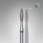 Diamantfräse "Flamme" Grün, Durchmesser 2.1 Mm / Arbeitsteil 8 Mm
