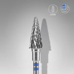 Hartmetallfräse Für Linkshänder ""Kegel"" Blau EXPERT, Durchmesser 6 Mm / Arbeitslänge 14 Mm