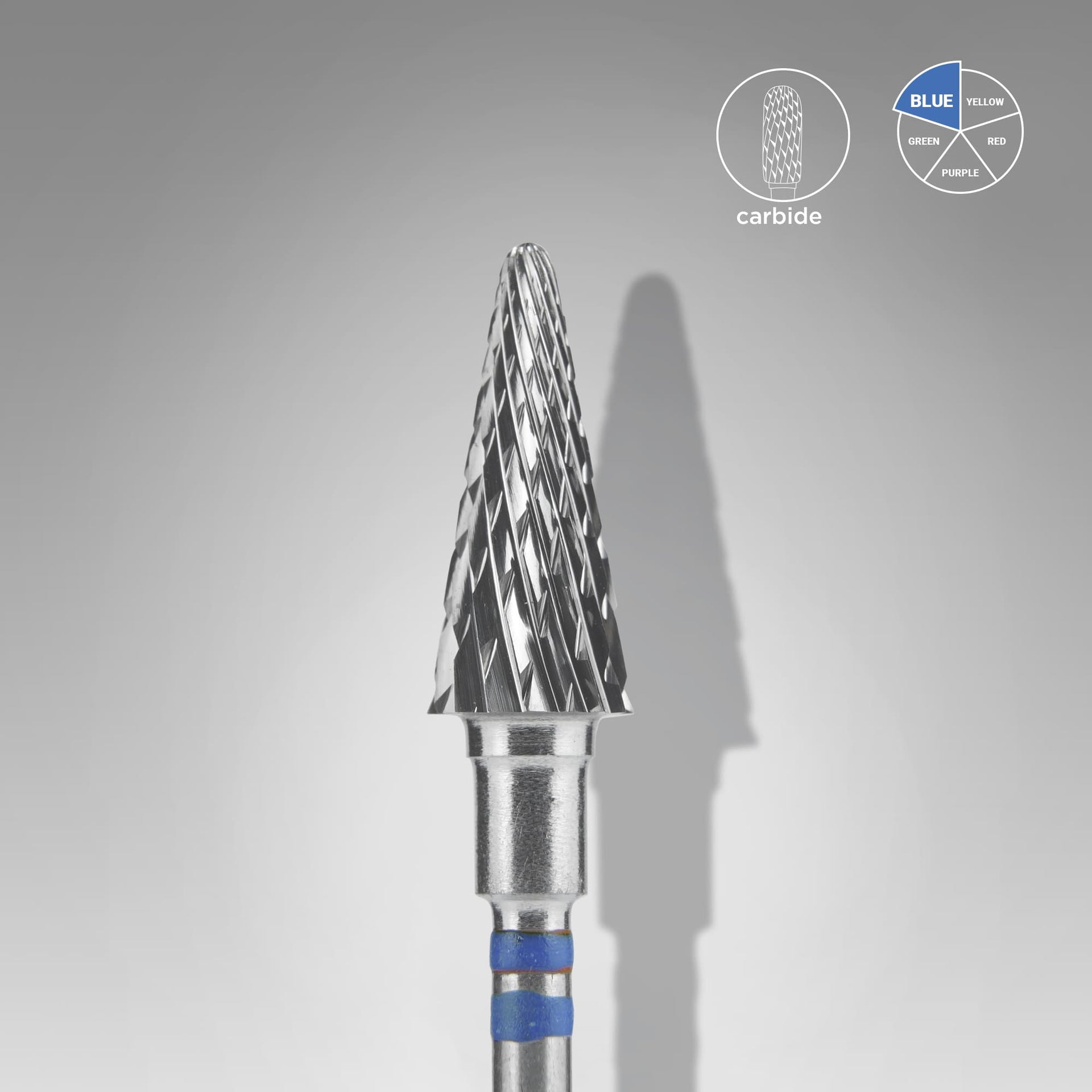 Hartmetallfräse Für Linkshänder ""Kegel"" Blau EXPERT, Durchmesser 6 Mm / Arbeitslänge 14 Mm