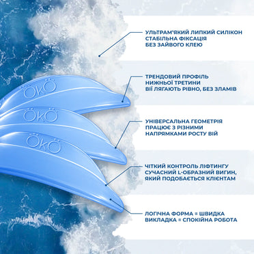 Silikonpads für Wimpernlifting Ocean OKO Lash&Brow (für das untere Drittel)
