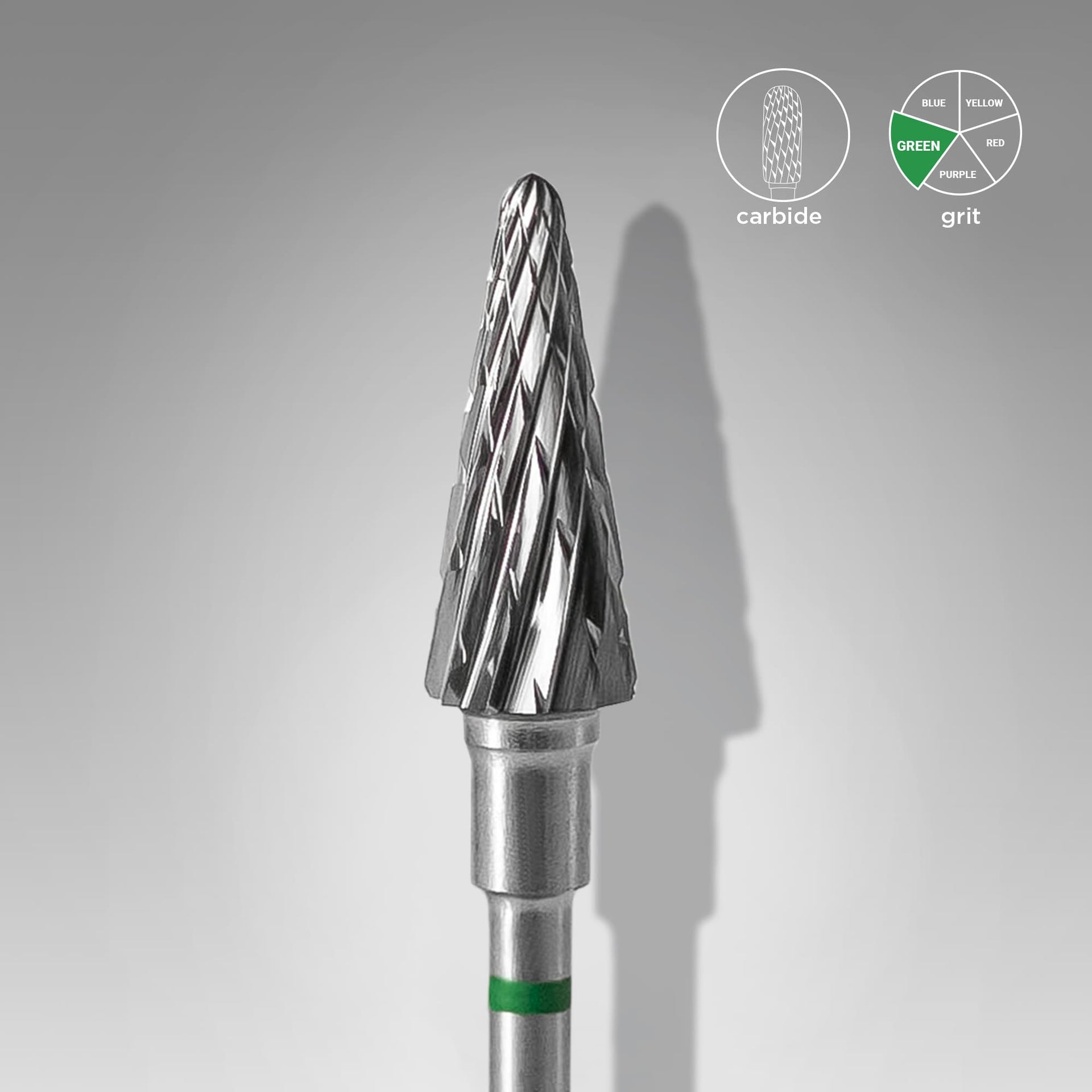 Hartmetallfräse "Kegel", Grün, Durchmesser 6 Mm / Arbeitsbereich 14 Mm