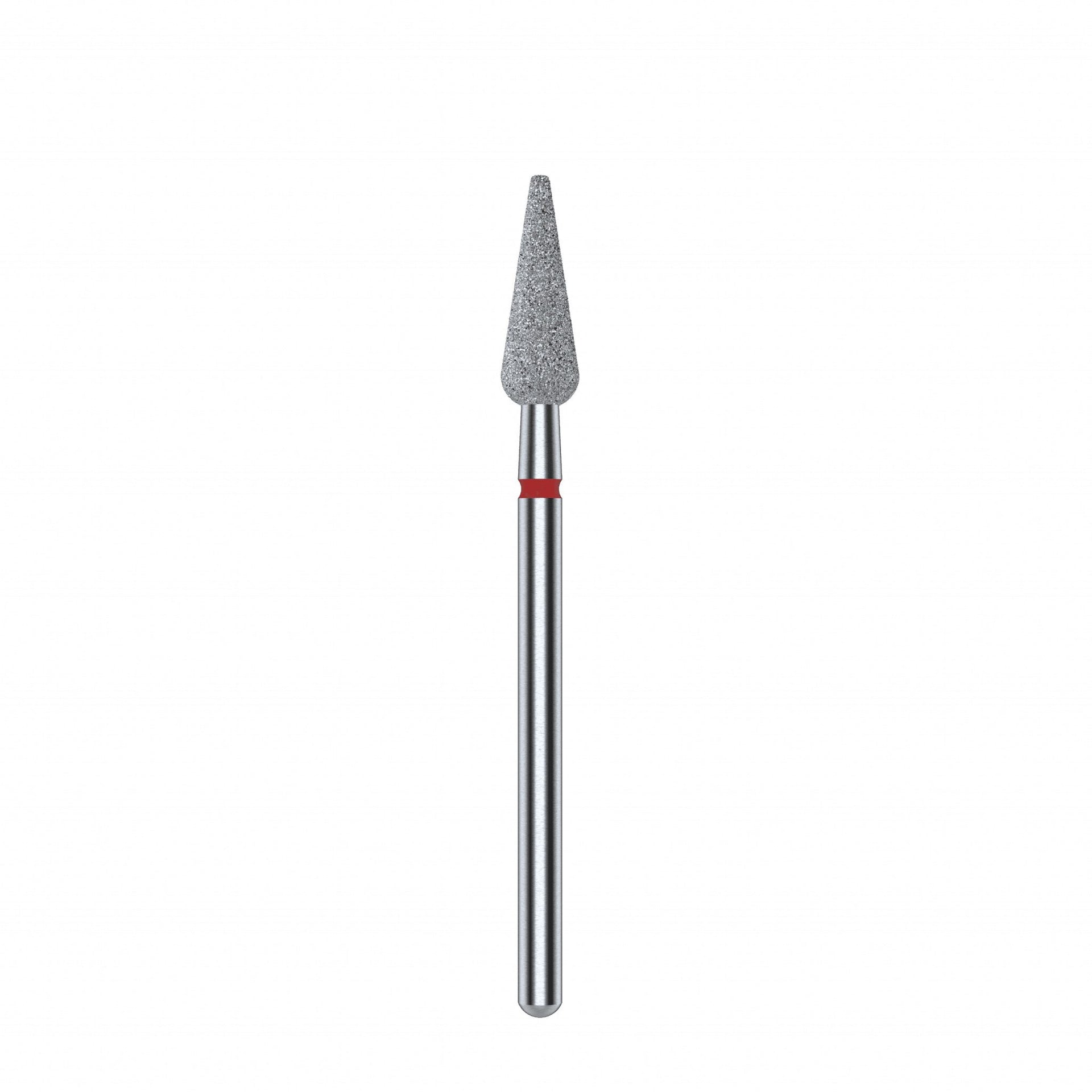 Diamantfräse "Spitzbirne" Rot, Durchmesser 4 Mm / Arbeitsteil 12 Mm