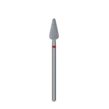 STALEKS EXPERT Rote Diamantfräser «Abgerundete Birne», Durchmesser 5 mm, Arbeitsteil 12 mm