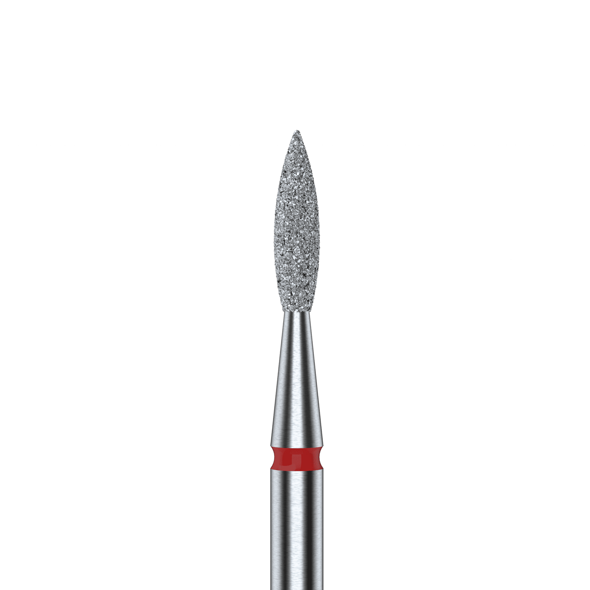 diamantfräse "flamme" rot, durchmesser 2.1 mm / arbeitsteil 8 mm
