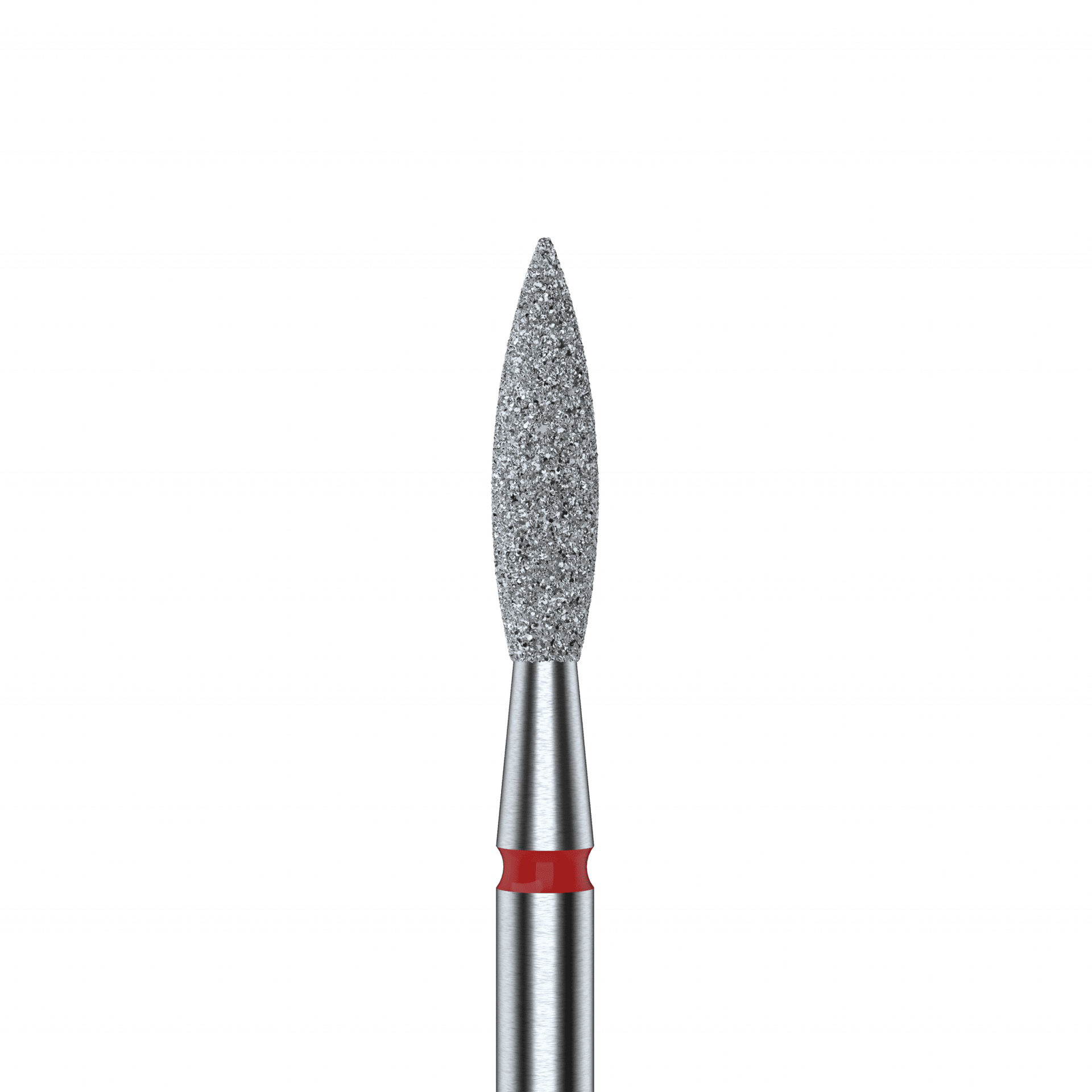 diamantfräse "flamme" rot, durchmesser 2.3 mm / arbeitsteil 10 mm