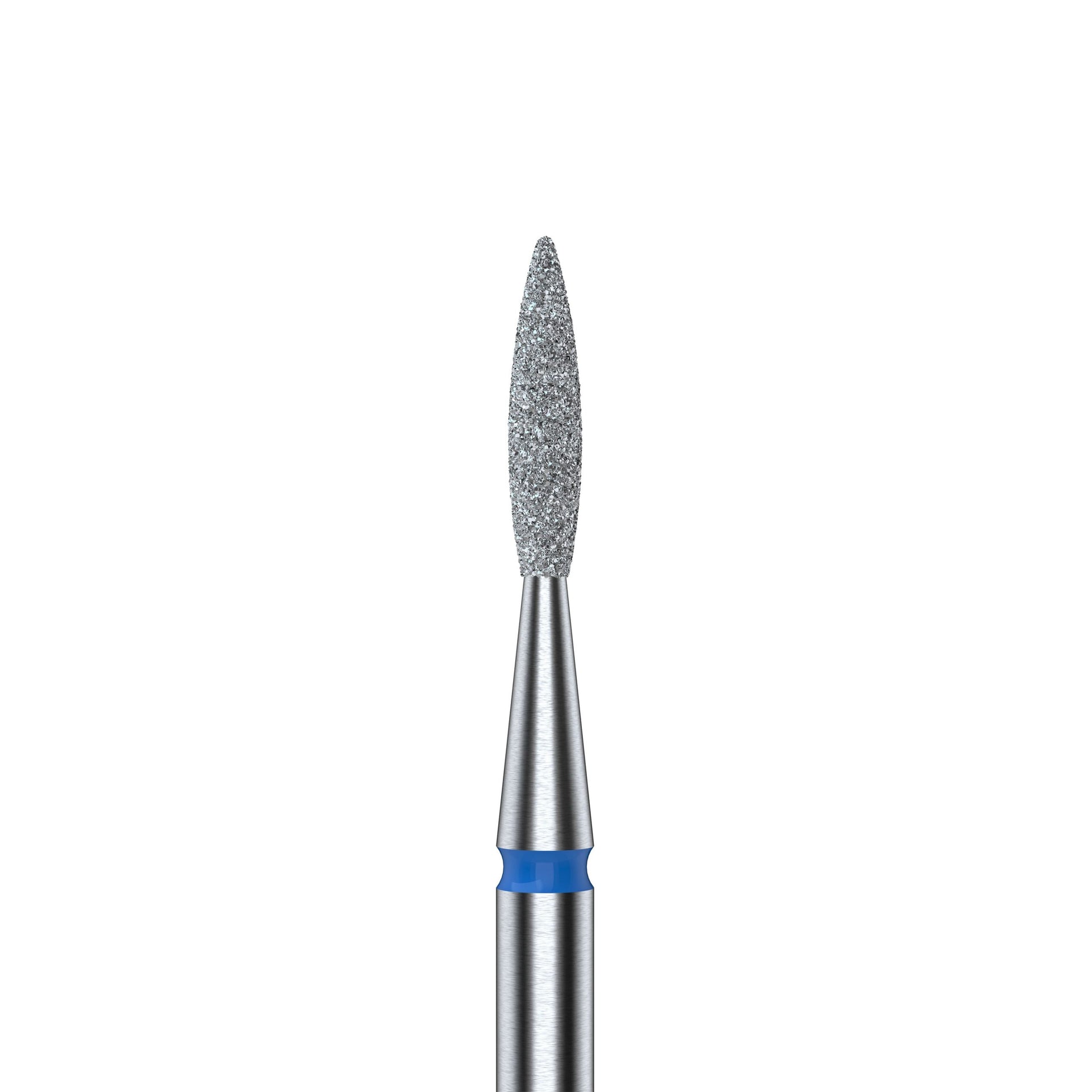 Diamantfräse "Spitze Flamme" Blau, Durchmesser 1.6 Mm / Arbeitsteil 8 Mm