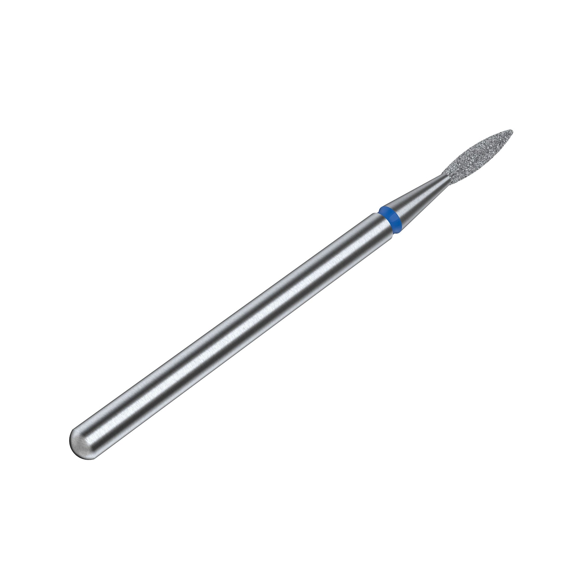 Diamantfräse "Spitze Flamme" Blau, Durchmesser 1.6 Mm / Arbeitsteil 8 Mm