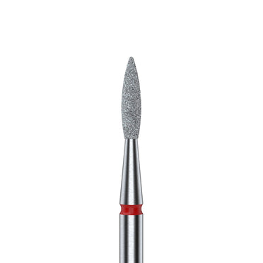 Diamantfräse Spitze Flamme Rot EXPERT Kopfdurchmesser 1,8 Mm / Arbeitsteil 8 Mm