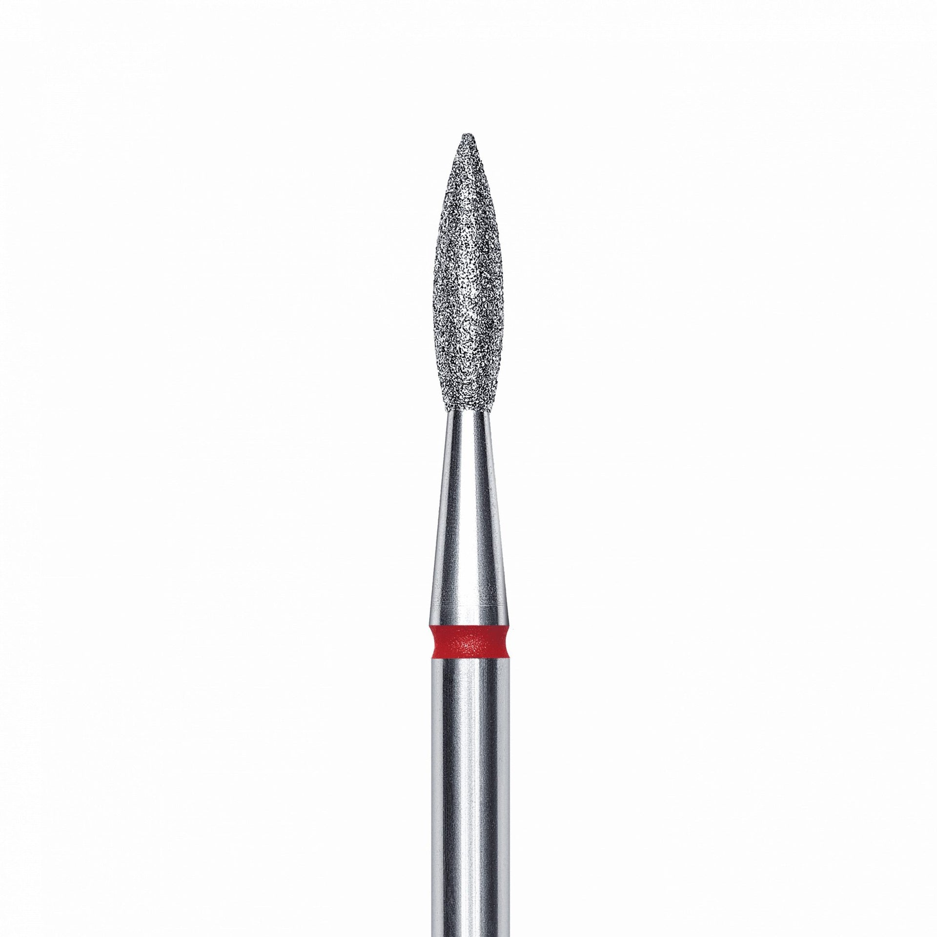 Diamantfräse "Spitze Flamme" Rot, Durchmesser 2.1 Mm / Arbeitsteil 8 Mm