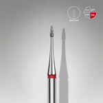 Diamantfräse Flamme Mini Rot EXPERT Kopfdurchmesser 1 Mm / Arbeitsteil 3 Mm