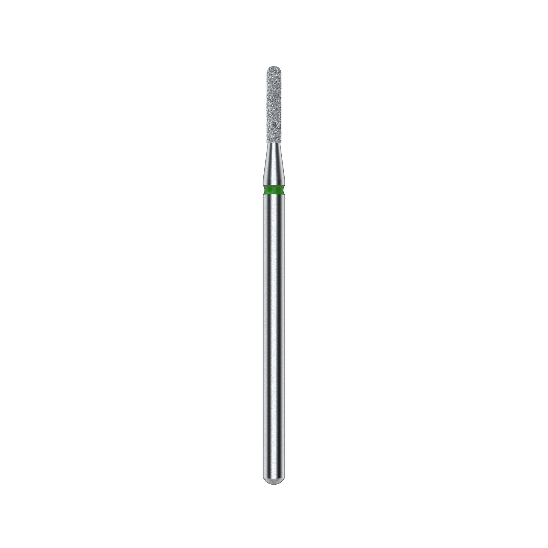 STALEKS EXPERT Diamantfräser „Abgerundeter Zylinder“ grün, Durchmesser 1,4 mm, Arbeitsteil 8 mm