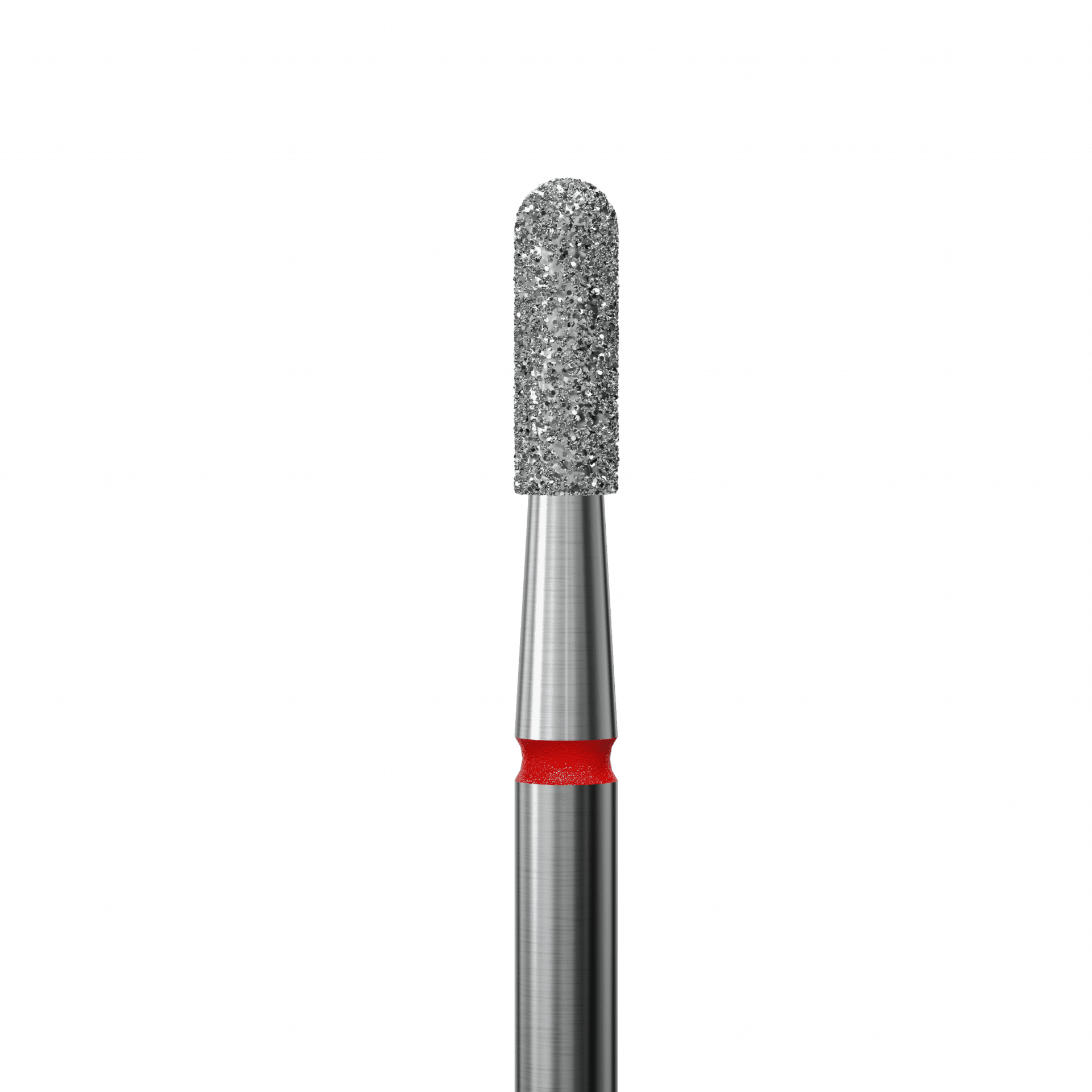 diamantfräse "runder zylinder" rot, durchmesser 2.3 mm / arbeitsteil 8 mm