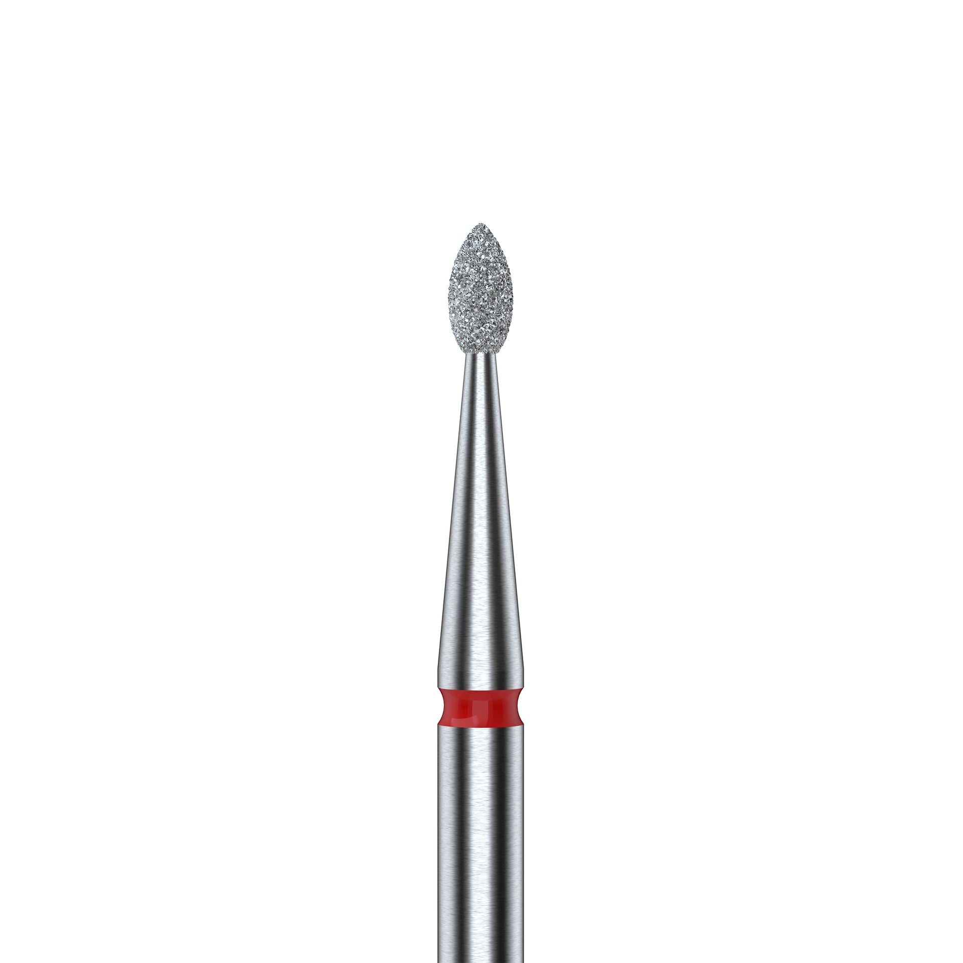 STALEKS EXPERT Rote Diamantfräser „Abgerundete Knospe“, Durchmesser 1,6 mm, Arbeitsteil 3,4 mm