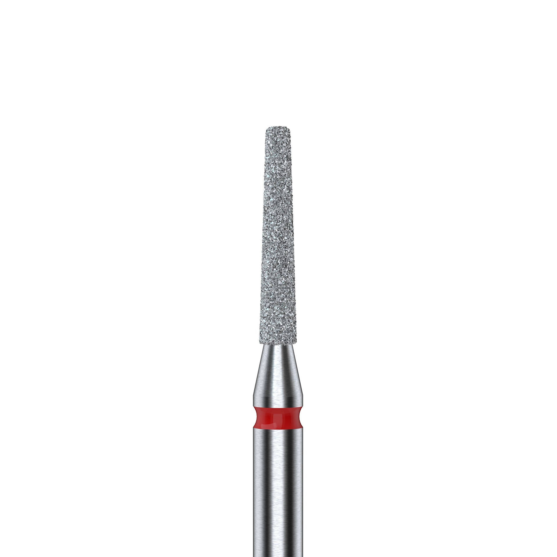Diamantfräse "Kegelstumpf" rot, Durchmesser 1.6 mm / Arbeitsteil 10 mm