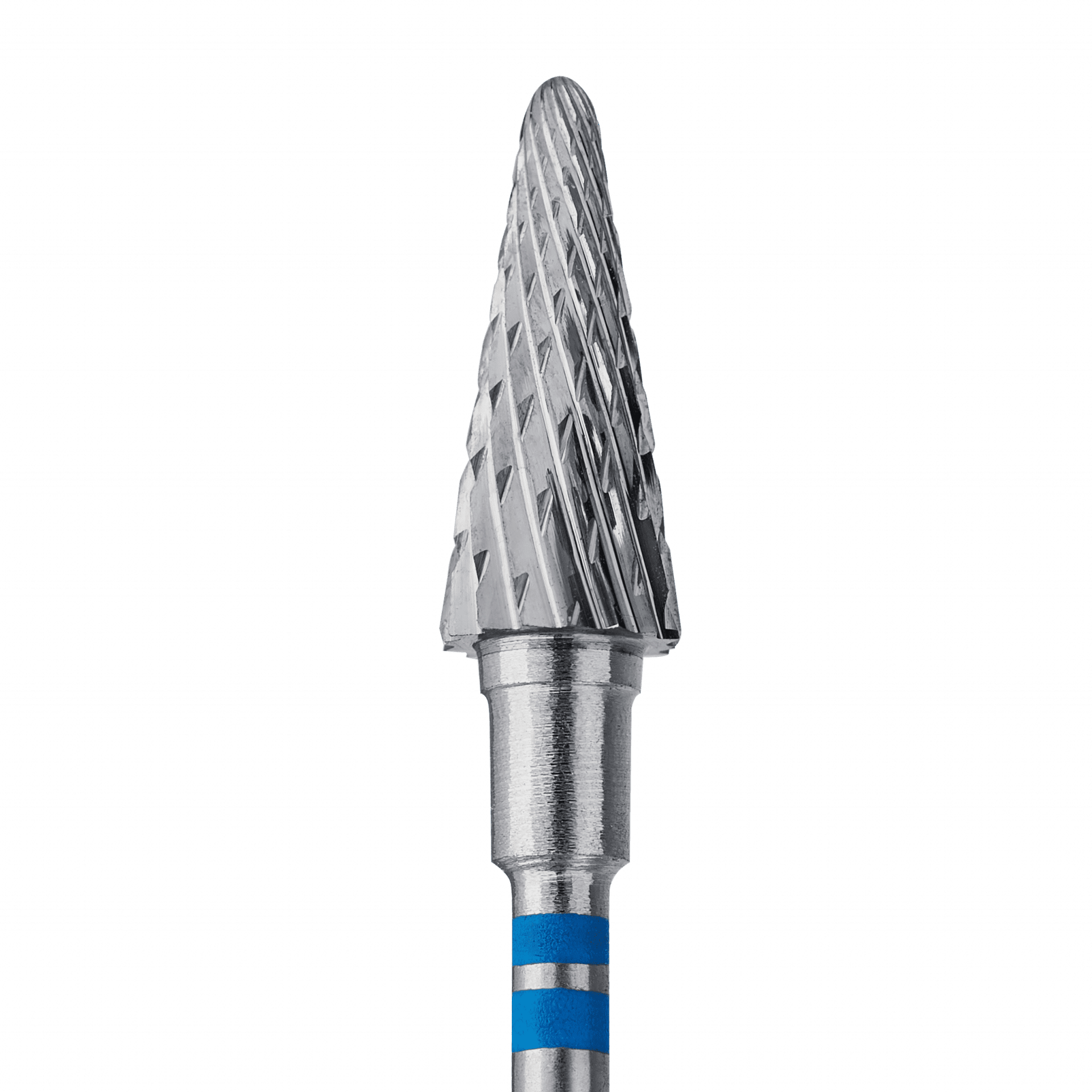 hartmetallfräse für linkshänder ""kegel"" blau expert, durchmesser 6 mm / arbeitslänge 14 mm